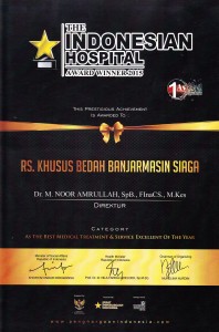 Piagam Penghargaan indonesian Hospital 