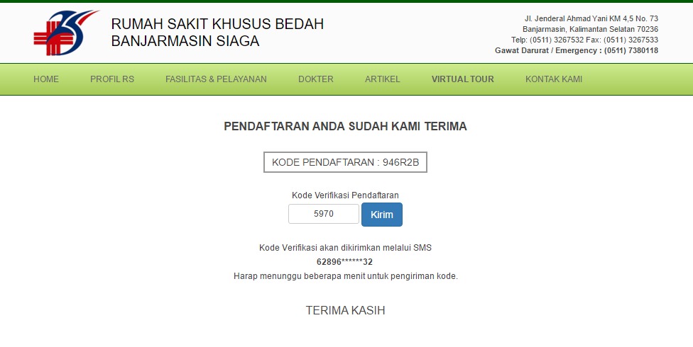 Petunjuk Pendaftaran Rawat Jalan Online RSKB Banjarmasin Siaga